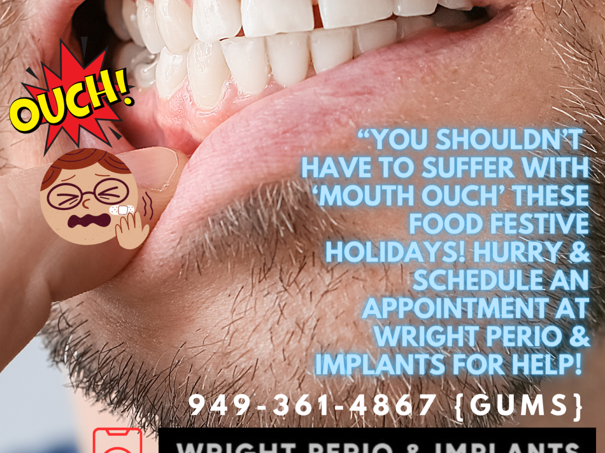Raymond L. Wright Jr, DDS, PC at Wright Perio & Implants Is In These Holidays & Won’t Turn anyone’s ‘#MouthOuch’ Pain Away!